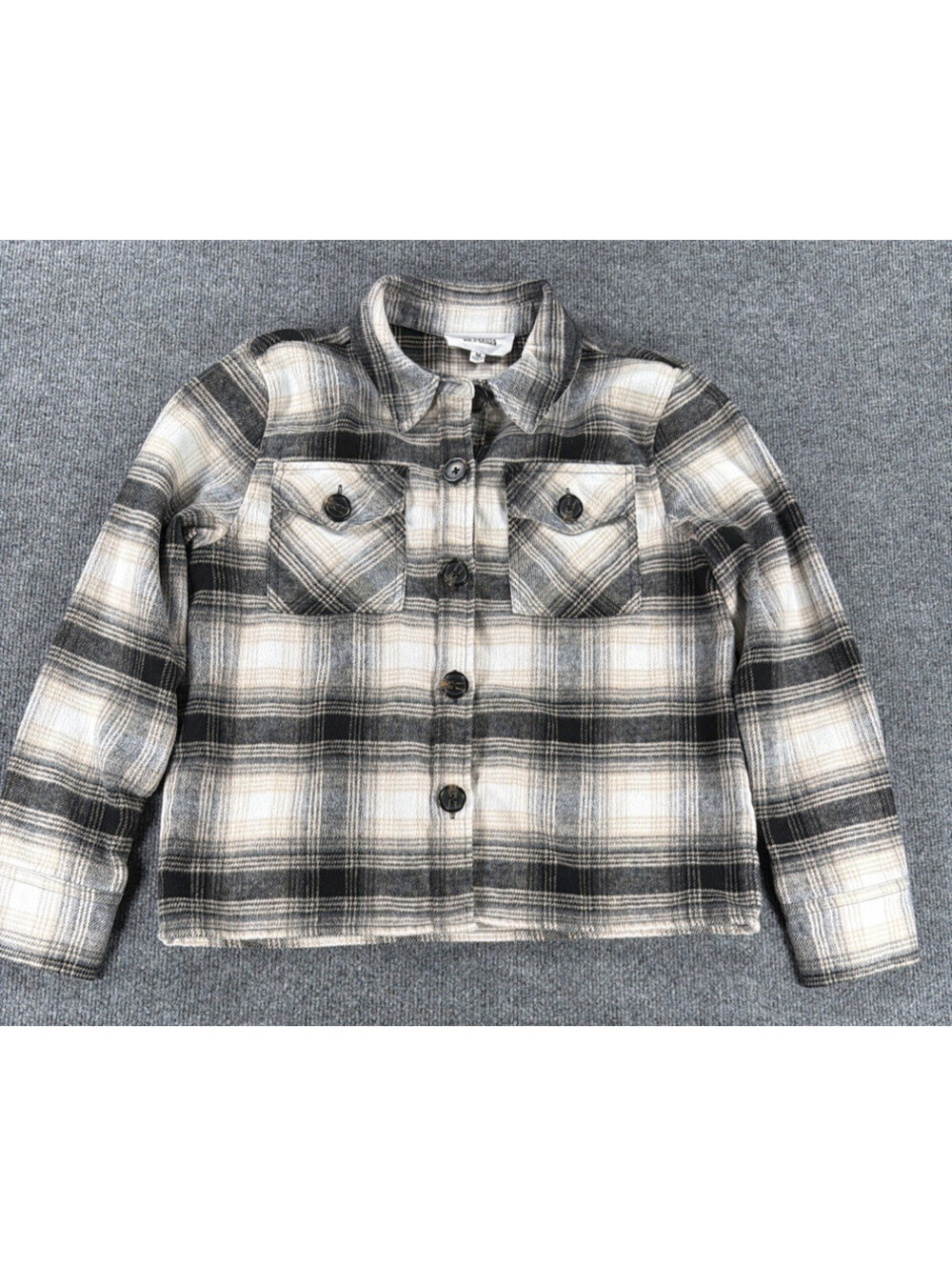 Bb Dakota Steve Madden Beige Flannel Jacket-Women's Medium